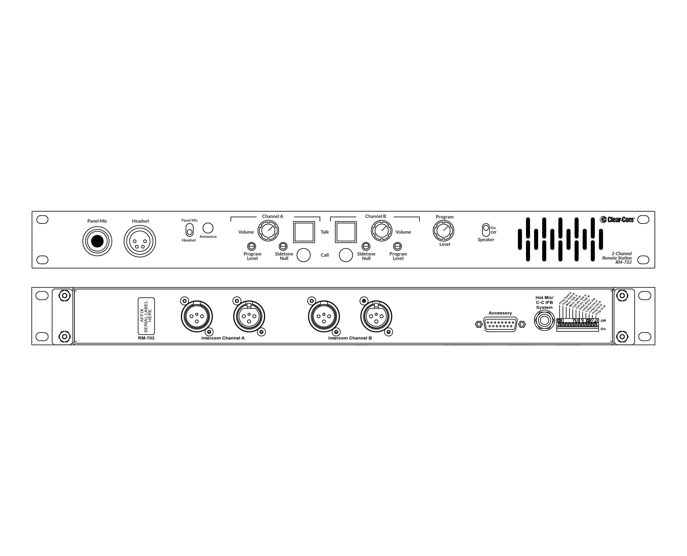 Clear-Com RM-702 Encore Remote Station: 2CH - Image 5