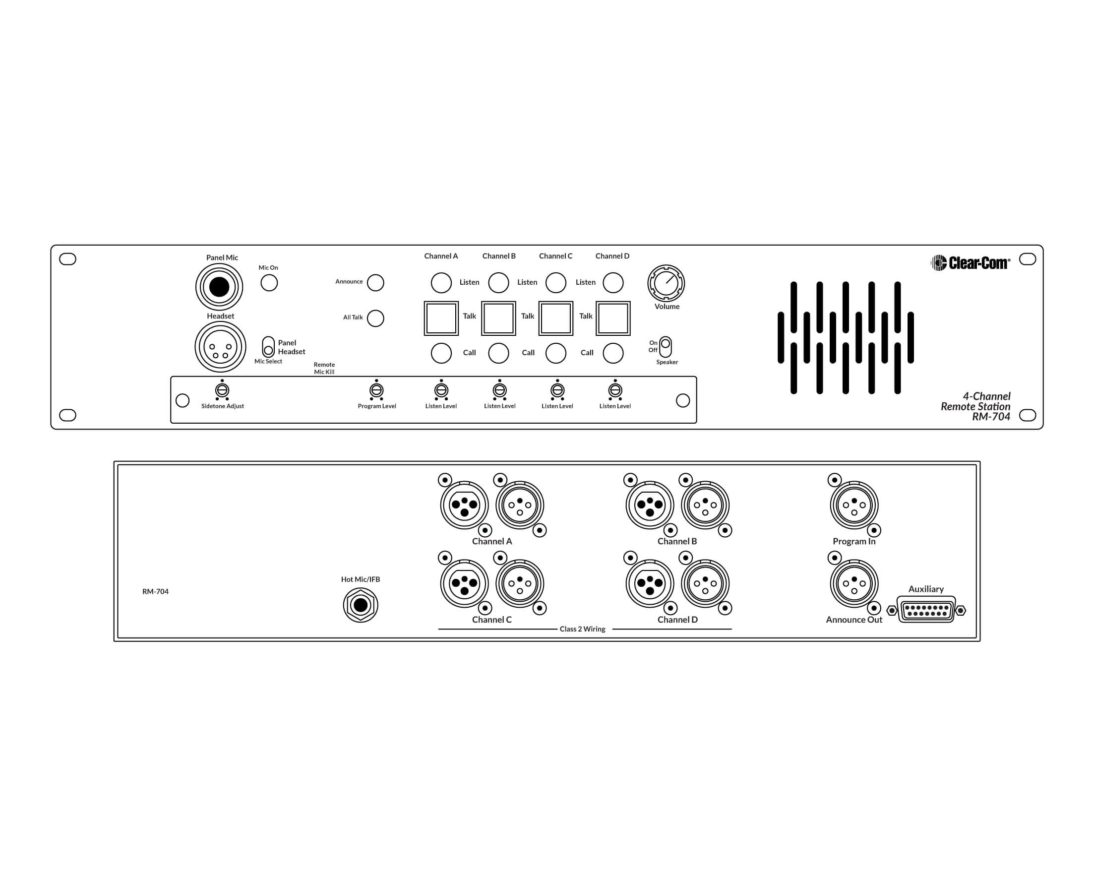 Clear-Com RM-704 Encore Remote Station: 4 CH - Image 5