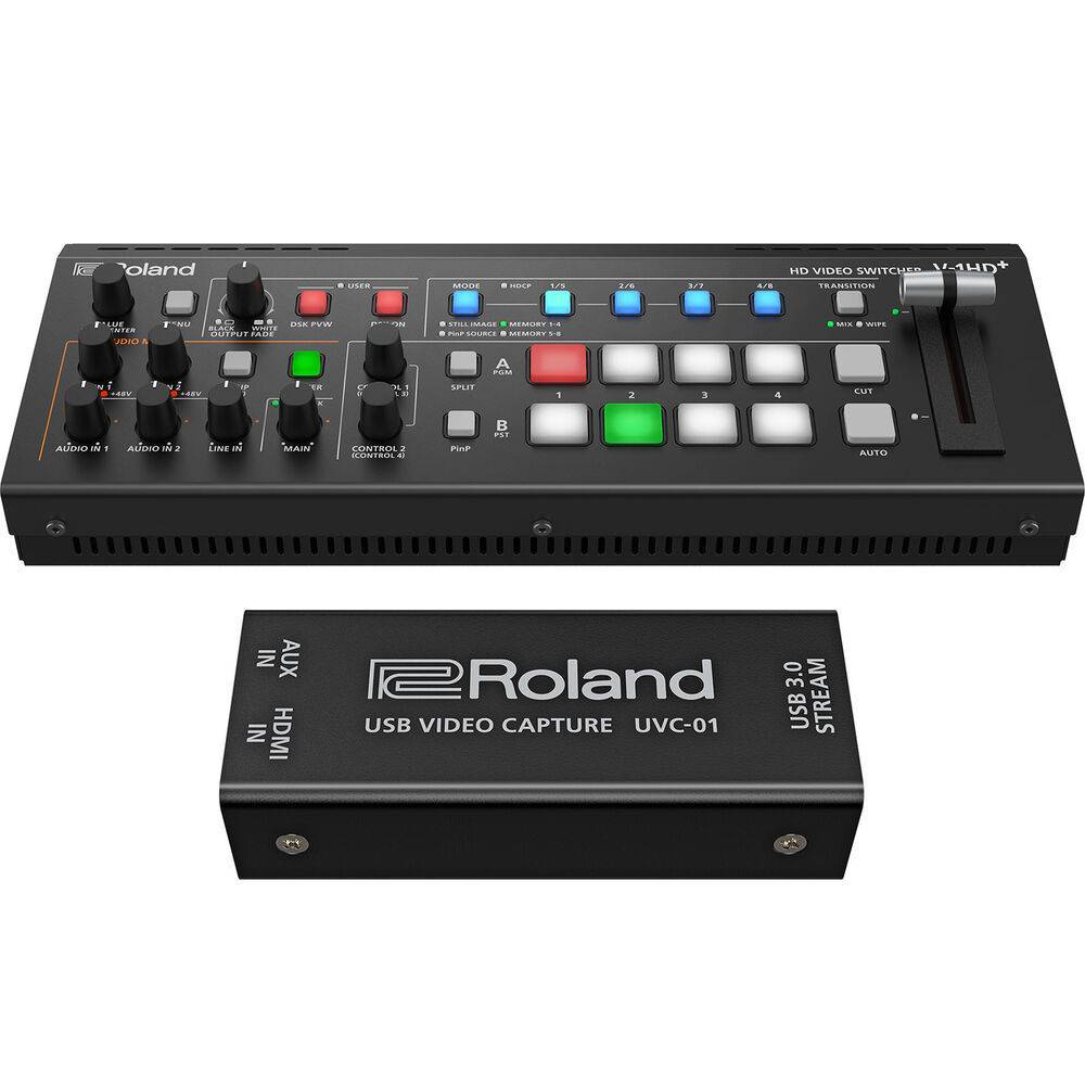 Roland V-1HD Str – 4 Channel HDMI – Streaming Bundle w/ UVC-01 - Image 3