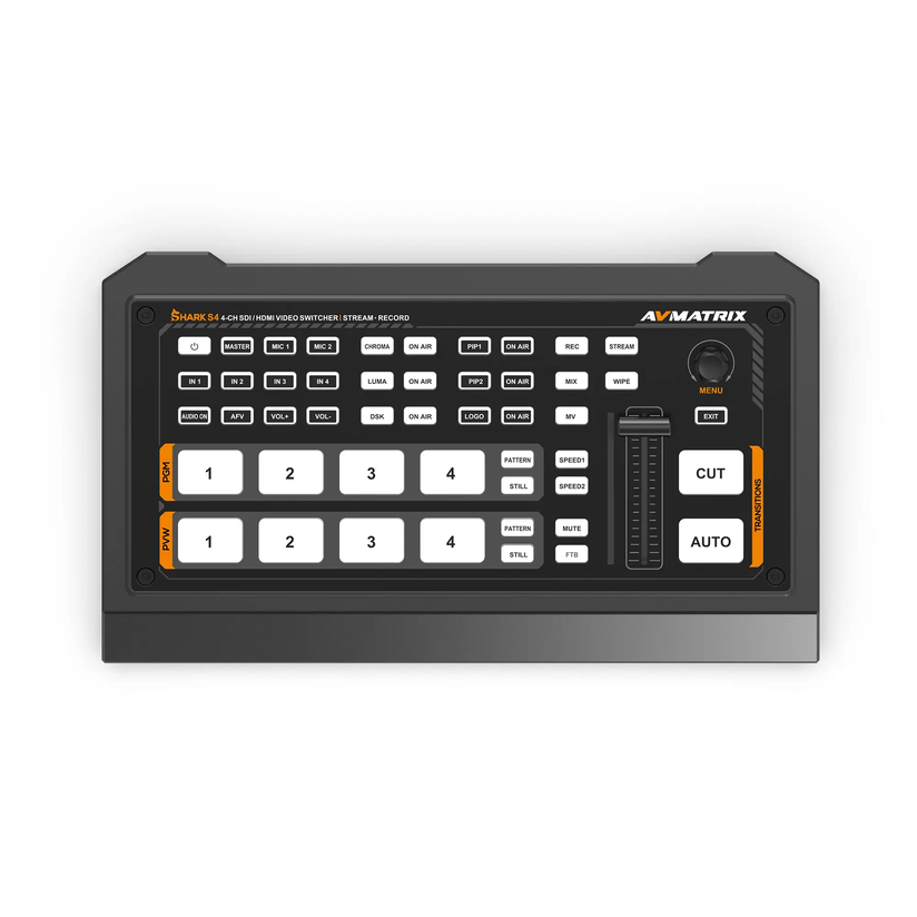 AVMATRIX SHARK-S4 4-Channel SDI/HDMI Portable Video Switcher for Streaming - Image 2