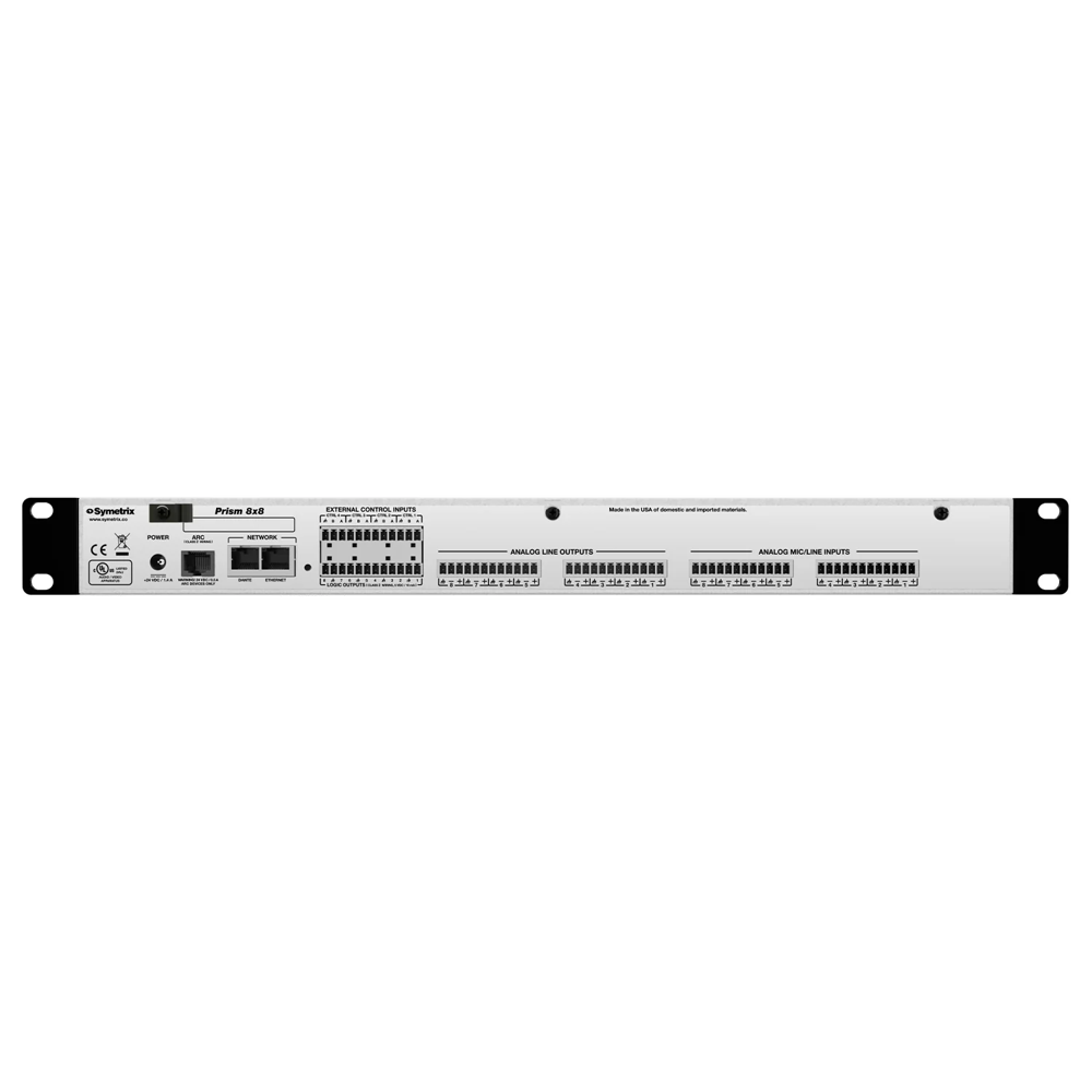 Symetrix Prism 8X8 Programmable DSP, 8 Mic/Line In, 8 Line Out, Arc