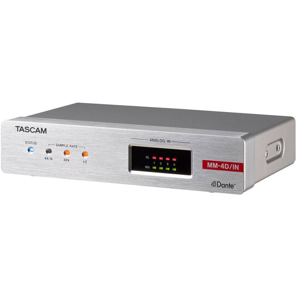 TASCAM MM-4D/IN-E 4-Channel Mic/Line Input Dante Converter