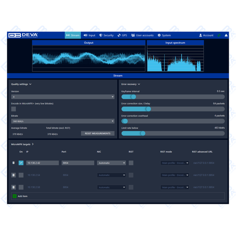 DEVA Broadcast DB9410-TX Professional MPX Over IP Encoder - Image 3