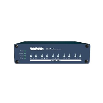 Broadcast Tools 2X10-DA-G2 2X5 Stereo or 1X10 Mono Distribution Amplifier