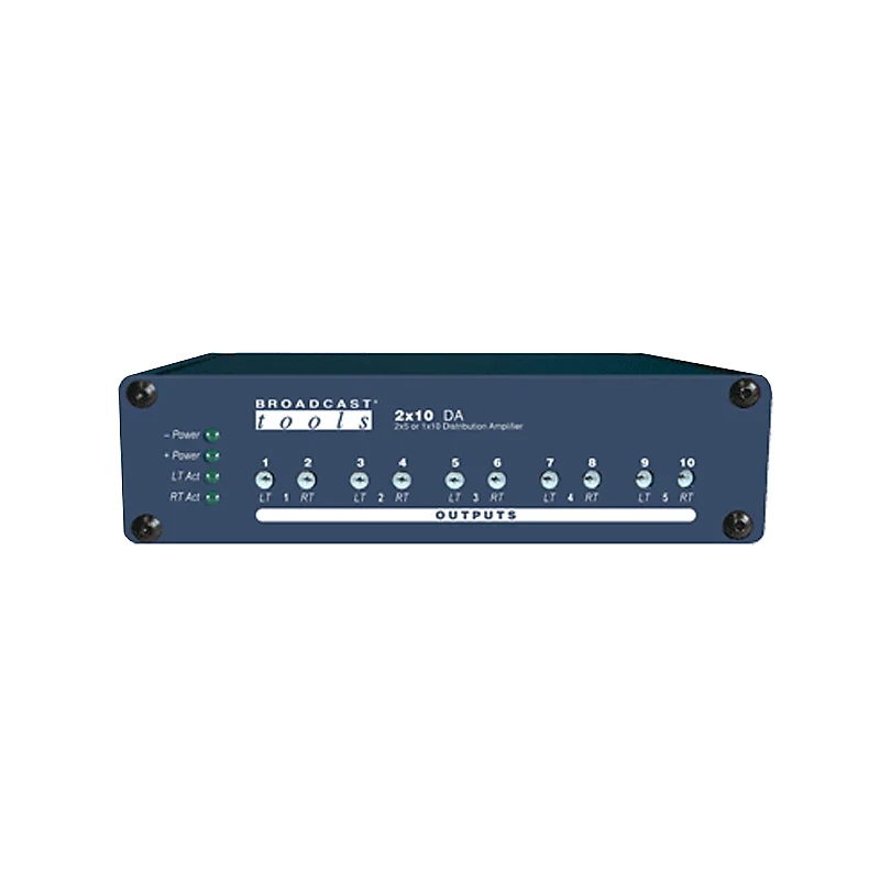 Broadcast Tools 2X10-DA-G2 2X5 Stereo or 1X10 Mono Distribution Amplifier