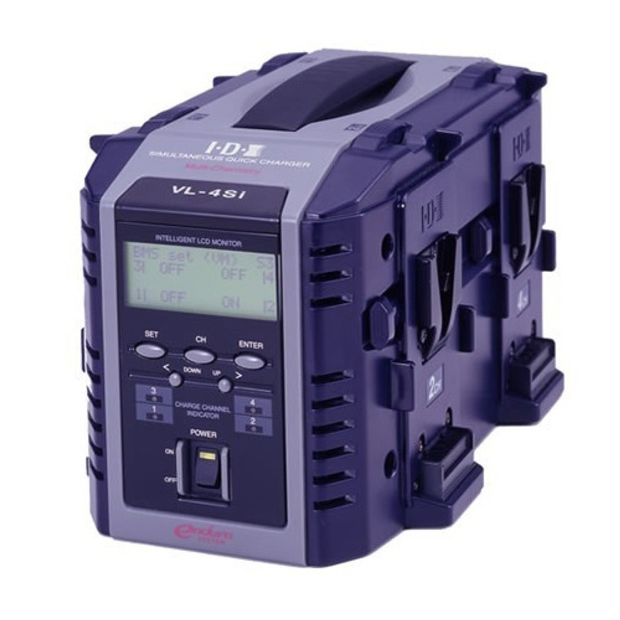 IDX VL-4Si 4 CH Simultaneous Quick Charger w/ LCD Display