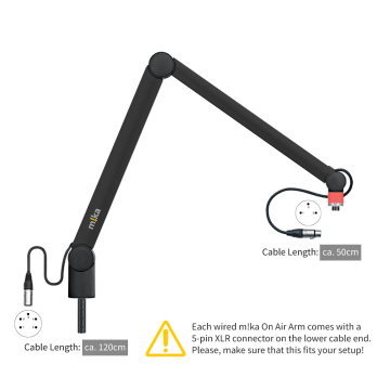 Yellowtec YT3605-XLR on Air Microphone Arm M Black