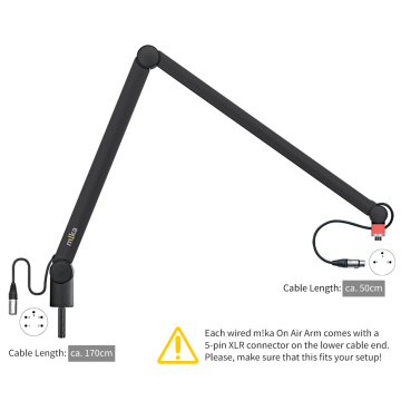 Yellowtec YT3705-XLR on Air Microphone Arm XL Black